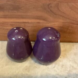 Vintage purple salt and pepper shakers
